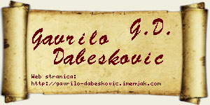 Gavrilo Dabesković vizit kartica